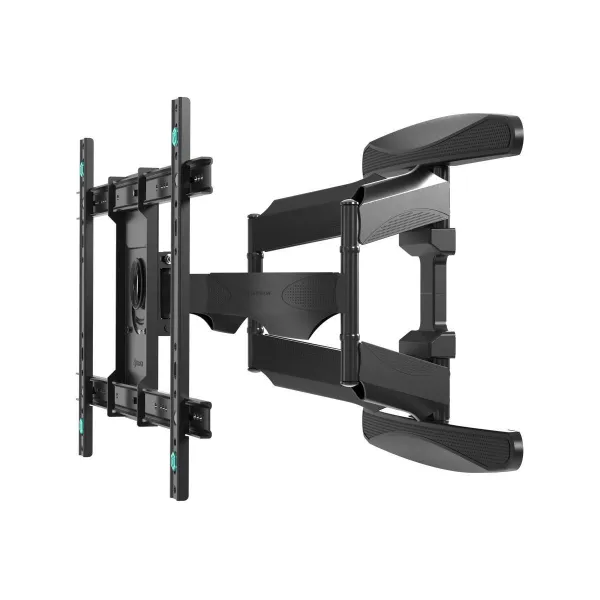 Onkron Full Motion TV Wall Mount for 40 to 75-inch Flat Panel TVs Digital Panels 45,5 kg, Black