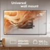 Onkron Full Motion TV Wall Mount for 40 to 75-inch Flat Panel TVs Digital Panels 45,5 kg, Black
