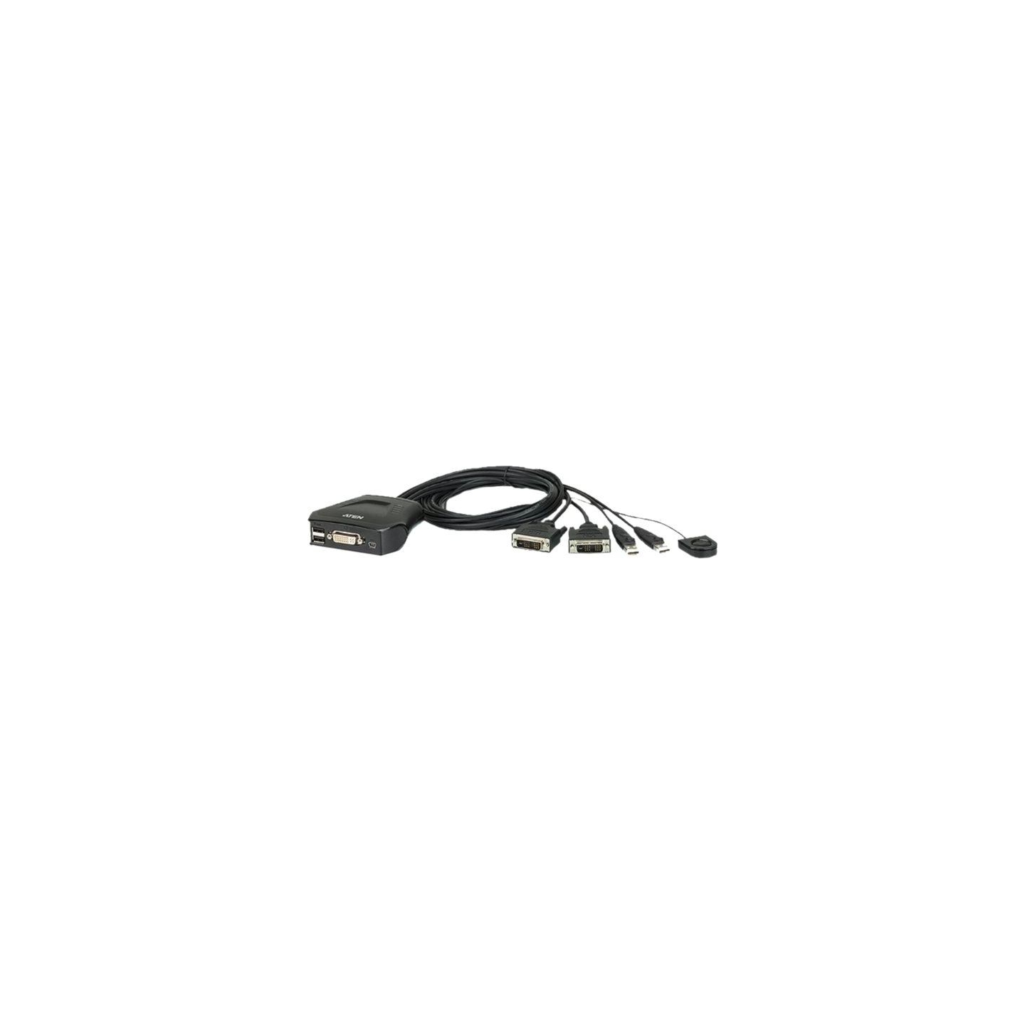 Aten 2-Port USB DVI Cable KVM Switch with Remote Port Selector | Aten | Remote Port Selector | 2-Port USB DVI Cable KVM Switch w