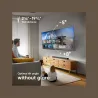 Onkron Full Motion TV Wall Mount for 40 to 75-inch Flat Panel TVs Digital Panels 45,5 kg, Black