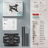 Onkron Full Motion TV Wall Mount for 40 to 75-inch Flat Panel TVs Digital Panels 45,5 kg, Black