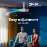 Onkron Projector Mount Ceiling Adjustable Bracket up to 22 lbs Projectors, White