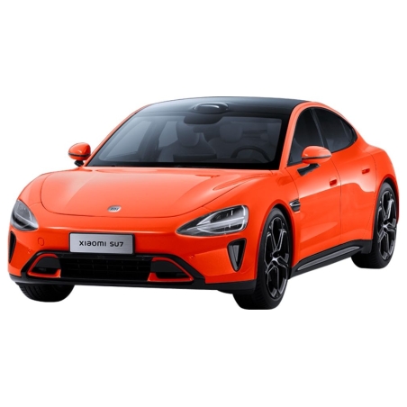 Xiaomi SU7 1:18 Die-cast Model Car | Lava Orange | Zinc alloy, ABS, SAN and PVC
