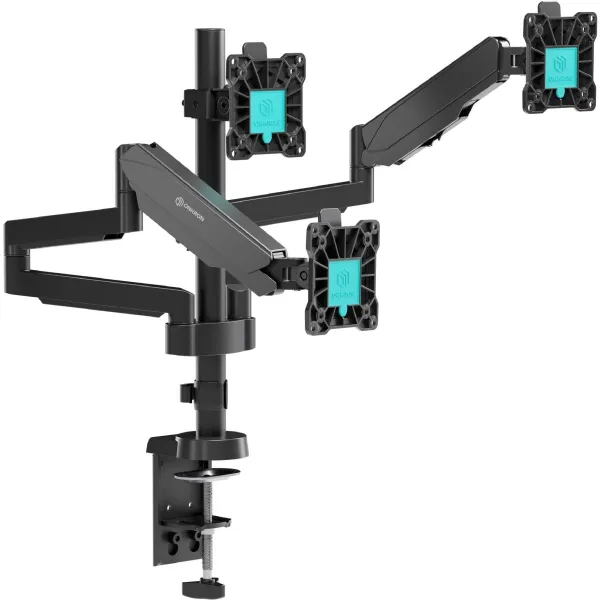 Onkron Triple Monitor Desk Mount Stand for 13-32-Inch LCD LED Screens up to 8 kg, Black
