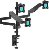 Onkron Triple Monitor Desk Mount Stand for 13-32-Inch LCD LED Screens up to 8 kg, Black