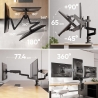 Onkron Triple Monitor Desk Mount Stand for 13-32-Inch LCD LED Screens up to 8 kg, Black
