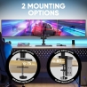 Onkron Triple Monitor Desk Mount Stand for 13-32-Inch LCD LED Screens up to 8 kg, Black