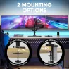 Onkron Triple Monitor Desk Mount Stand for 13-32-Inch LCD LED Screens up to 8 kg, Black