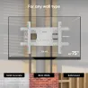 Onkron Full Motion TV Wall Mount for 40 to 75-inch Flat Panel TVs Digital Panels 68,2 kg, White