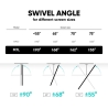 Onkron Full Motion TV Wall Mount for 40 to 75-inch Flat Panel TVs Digital Panels 68,2 kg, White