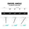 Onkron Full Motion TV Wall Mount for 40 to 75-inch Flat Panel TVs Digital Panels 68,2 kg, White
