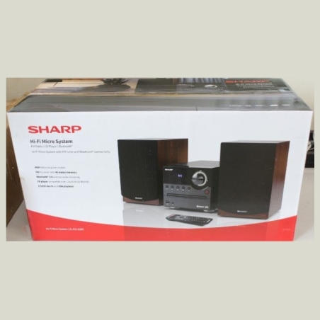 Sharp XL-B512(BR) Hi-Fi Micro System, CD/FM/USB/Bluetooth v5.0, 45W, Brown | Sharp Hi-Fi Micro System | XL-B512(BR) | Brown | US