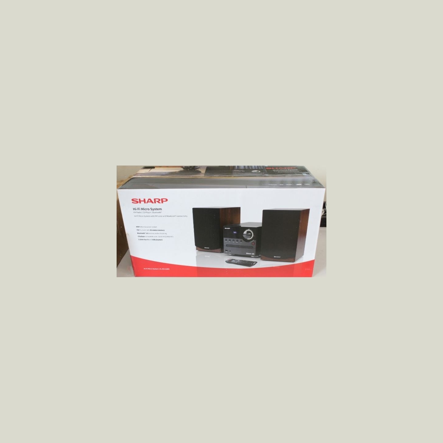 Sharp XL-B512(BR) Hi-Fi Micro System, CD/FM/USB/Bluetooth v5.0, 45W, Brown | Sharp Hi-Fi Micro System | XL-B512(BR) | Brown | US