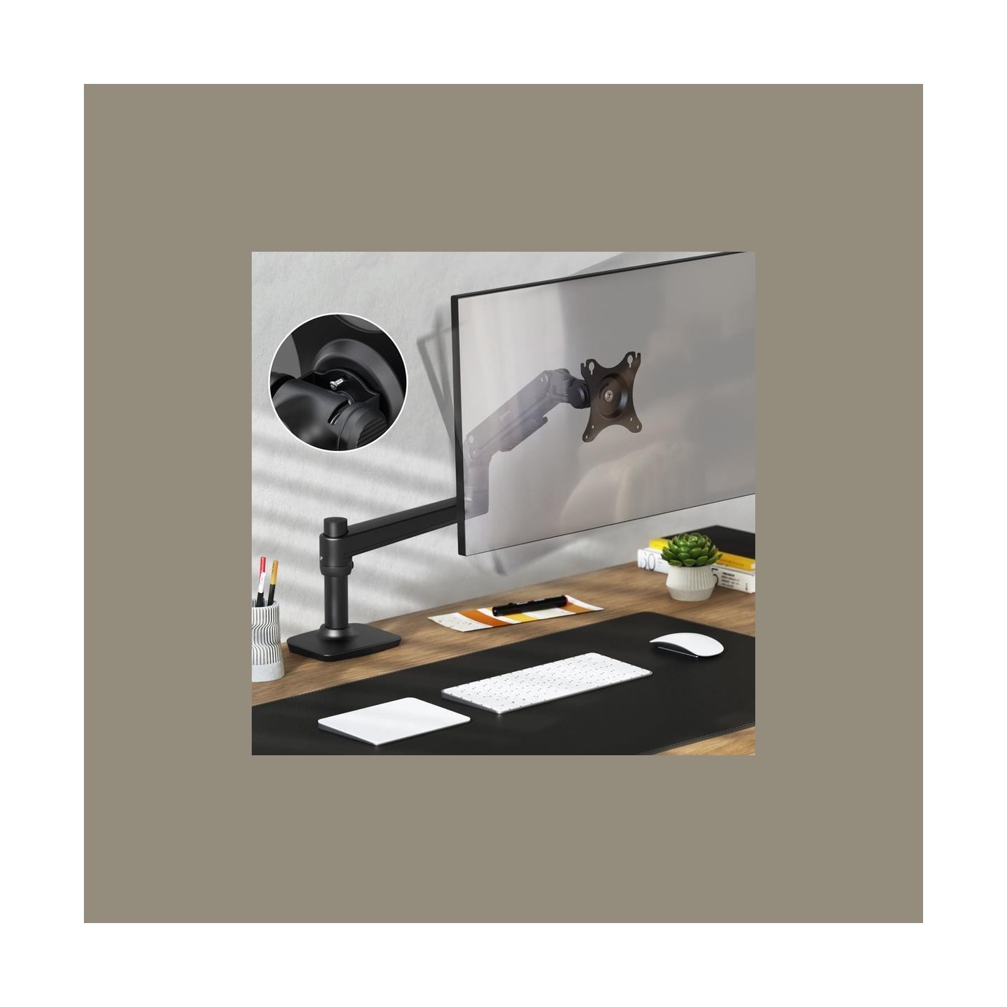 Onkron Desk mount for Monitor 17"- 38", max 11 kg, tilt-swivel, with rotation