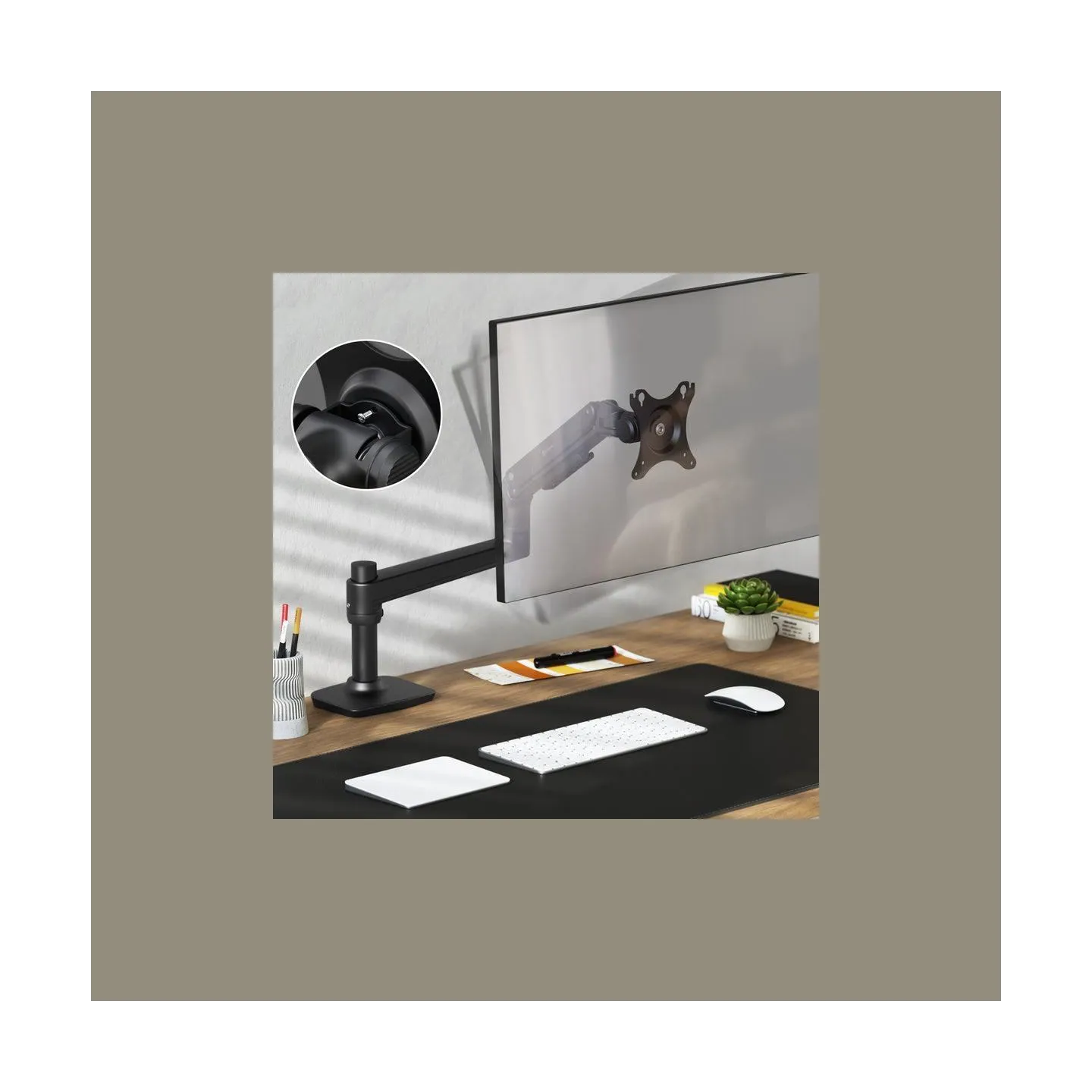 Onkron Desk mount for Monitor 17"- 38", max 11 kg, tilt-swivel, with rotation