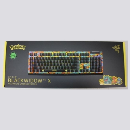 Razer BlackWidow V4 X | Mechanical Gaming Keyboard | Wired | US | Green Mechanical Switches | Pokémon Edition | DEMO