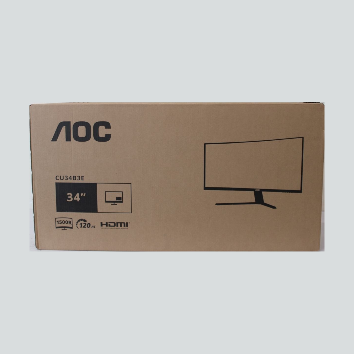 AOC CU34B3E Curved 34" 3440x1440/21:9/300cd/m2/4ms HDMI, DisplayPort, USB, Audio out | Warranty 36 month(s) | DAMAGED PACKAGING