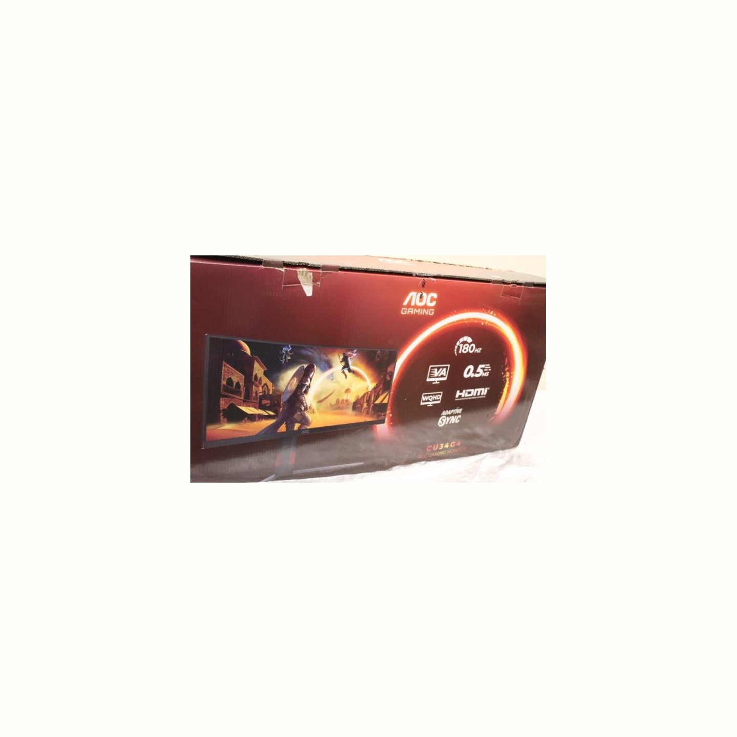 AOC CU34G4 Curved 34" 3440x1440/21:9/1ms HDMI, DisplayPort, USB, Audio out |  AOC | CU34G4 | 34 " | Fast VA | UWQHD | 21:9 | 180