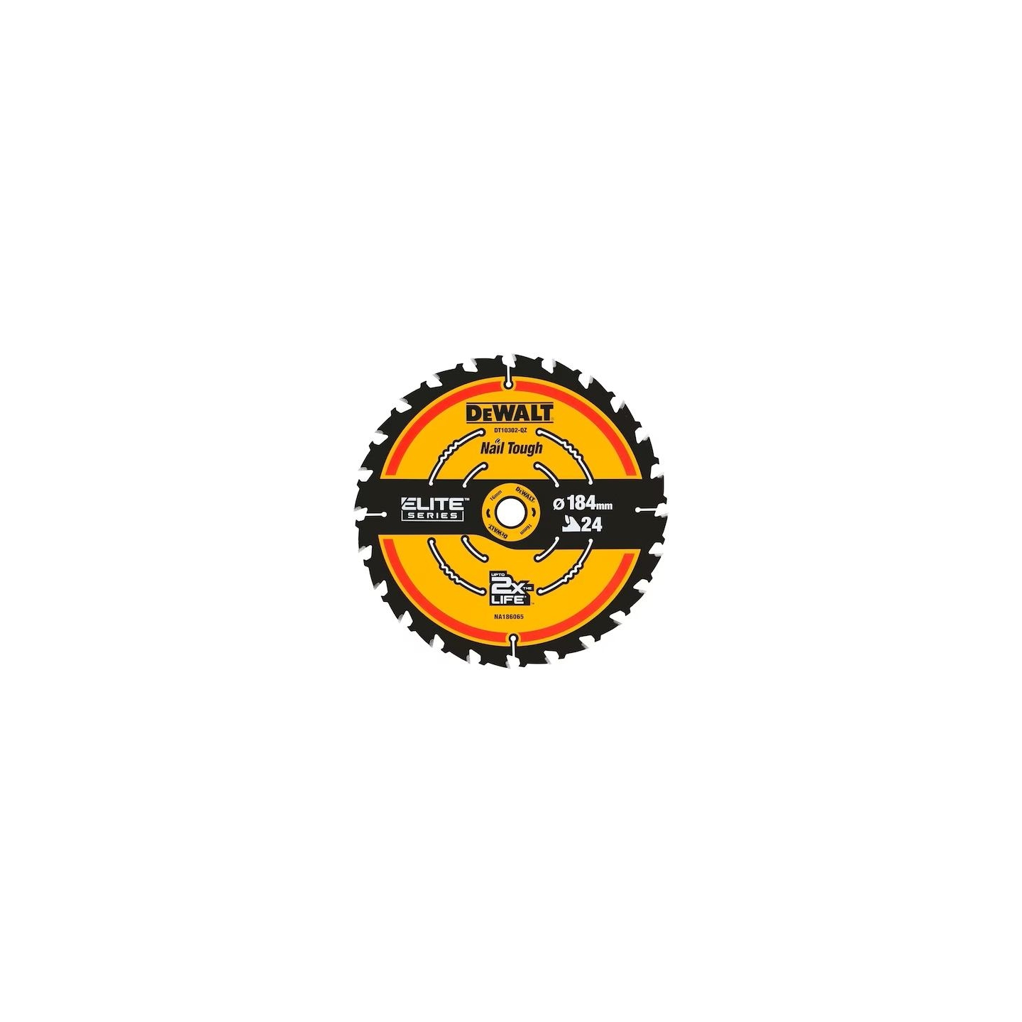 Dewalt | DT10302-QZ EXTREME 2nd Fix Circular Saw Blade 184mm 16mm Bore 24T