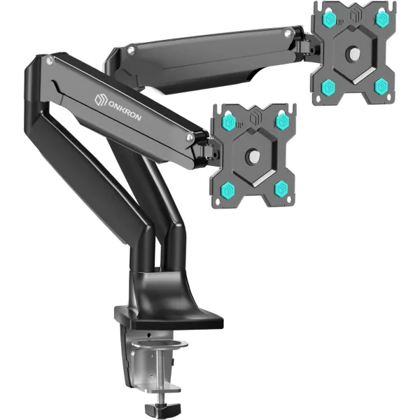 Onkron Dual Monitor Desk Mount Stand for 13 to 32-Inch LCD LED Monitors up to 9 kg, Black