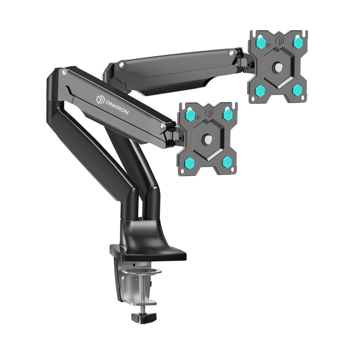 Onkron Dual Monitor Desk Mount Stand for 13 to 32-Inch LCD LED Monitors up to 9 kg, Black