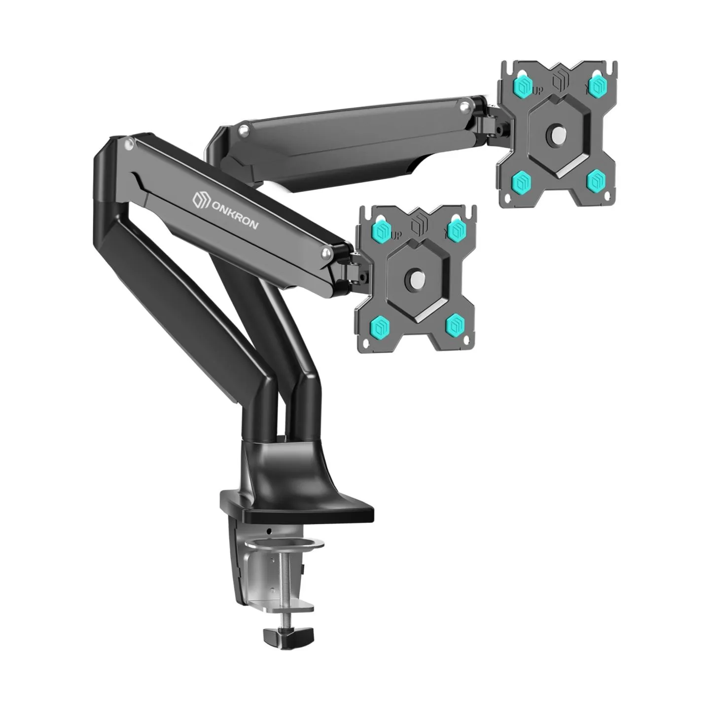 Onkron Dual Monitor Desk Mount Stand for 13 to 32-Inch LCD LED Monitors up to 9 kg, Black
