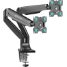 Onkron Dual Monitor Desk Mount Stand for 13 to 32-Inch LCD LED Monitors up to 9 kg, Black