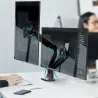 Onkron Dual Monitor Desk Mount Stand for 13 to 32-Inch LCD LED Monitors up to 9 kg, Black