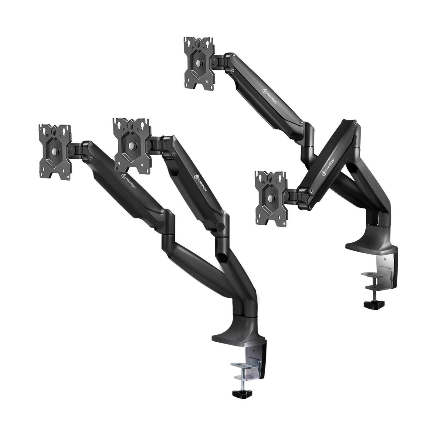 Onkron Dual Monitor Desk Mount Stand for 13 to 32-Inch LCD LED Monitors up to 9 kg, Black