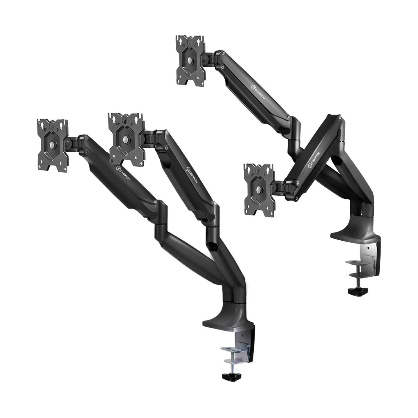 Onkron Dual Monitor Desk Mount Stand for 13 to 32-Inch LCD LED Monitors up to 9 kg, Black