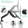 Onkron Dual Monitor Desk Mount Stand for 13 to 32-Inch LCD LED Monitors up to 9 kg, Black