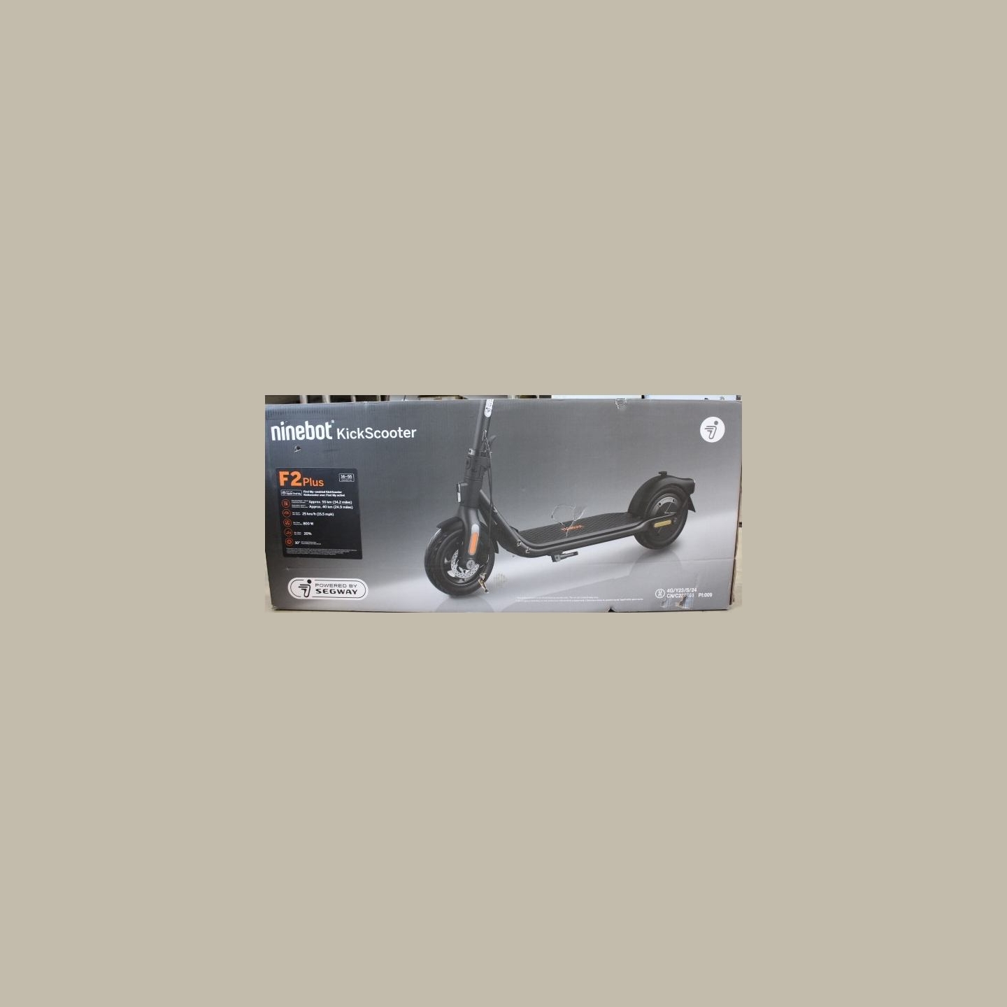 Segway | Kickscooter F2 Plus E | Black | 24 month(s) | DAMAGED PACKAGING
