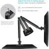 Onkron Dual Monitor Desk Mount Stand for 13 to 32-Inch LCD LED Monitors up to 9 kg, Black