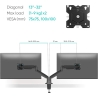 Onkron Dual Monitor Desk Mount Stand for 13 to 32-Inch LCD LED Monitors up to 9 kg, Black
