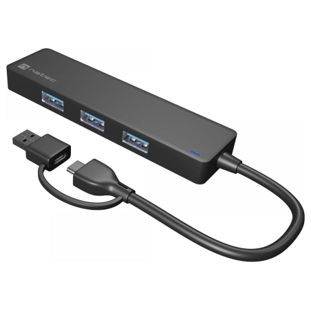 Natec USB 3.0 HUB, Mayfly, 4-Port, Black | Natec | USB 3.0 HUB, Mayfly, 4-Port | Moth NHU-1342 | Black | 0.15 m