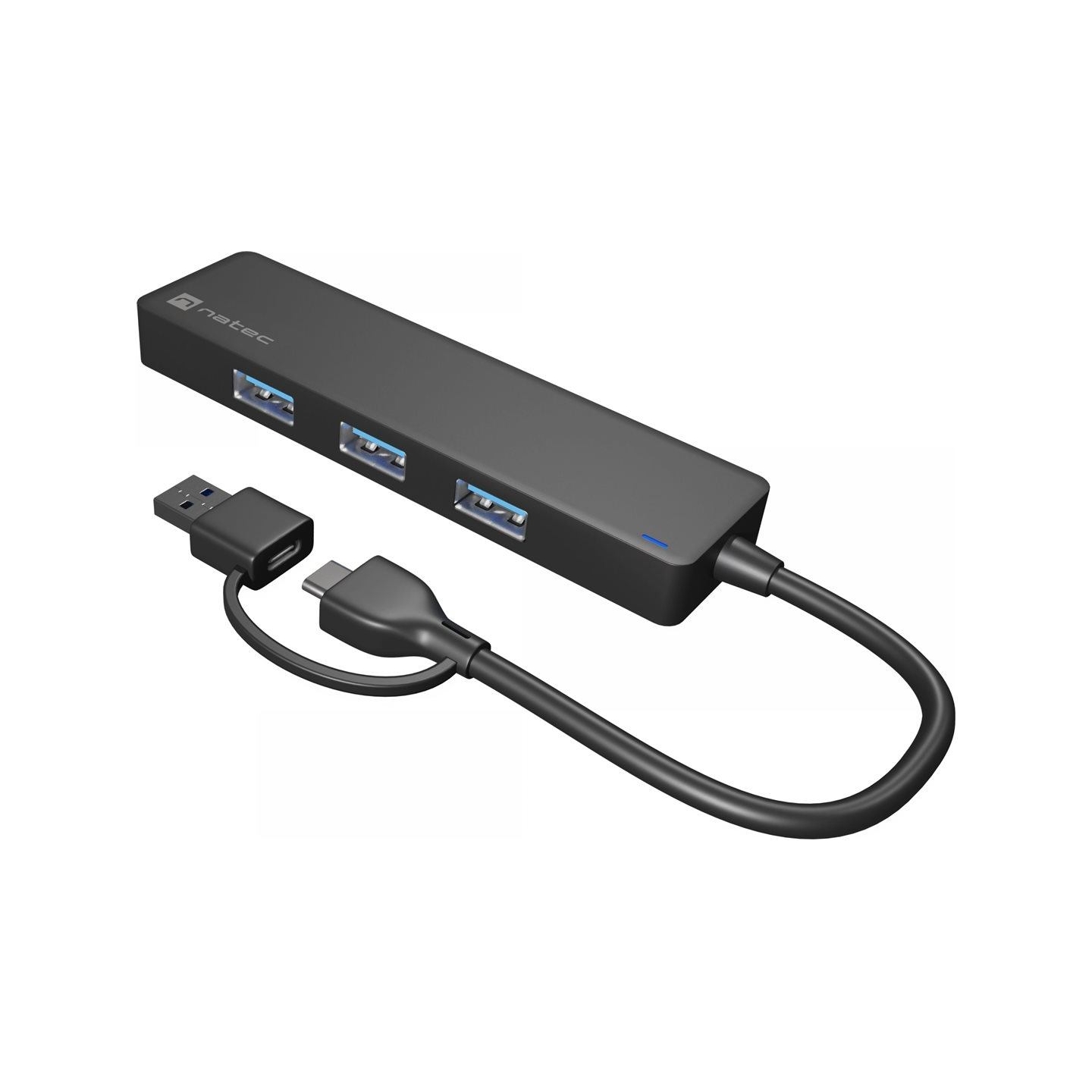 Natec USB 3.0 HUB, Mayfly, 4-Port, Black | Natec | USB 3.0 HUB, Mayfly, 4-Port | Moth NHU-1342 | Black | 0.15 m