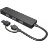 Natec USB 3.0 HUB, Mayfly, 4-Port, Black | Natec | USB 3.0 HUB, Mayfly, 4-Port | Moth NHU-1342 | Black | 0.15 m