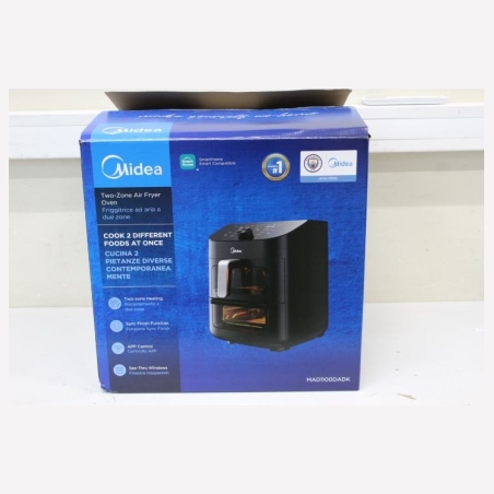 Midea MAD1100DADK Air fryer digital,Two-zone cavity, 6.4L + 4.4L | Midea Two Zone Airfryer | MAD1100DADK | Power 1850 W | Capaci