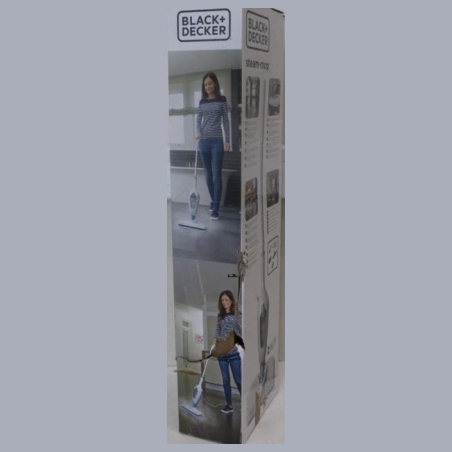 Black & Decker | Steam Mop | FSMH13E5-QS | Corded operating | 1300 W | White | Warranty 9 month(s) | DAMAGED PACKAGING
