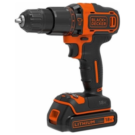 Black & Decker Cordless Drill/Driver | BDCHD18KB-QW | 18 V | 2x1.5 Ah | Li-Ion
