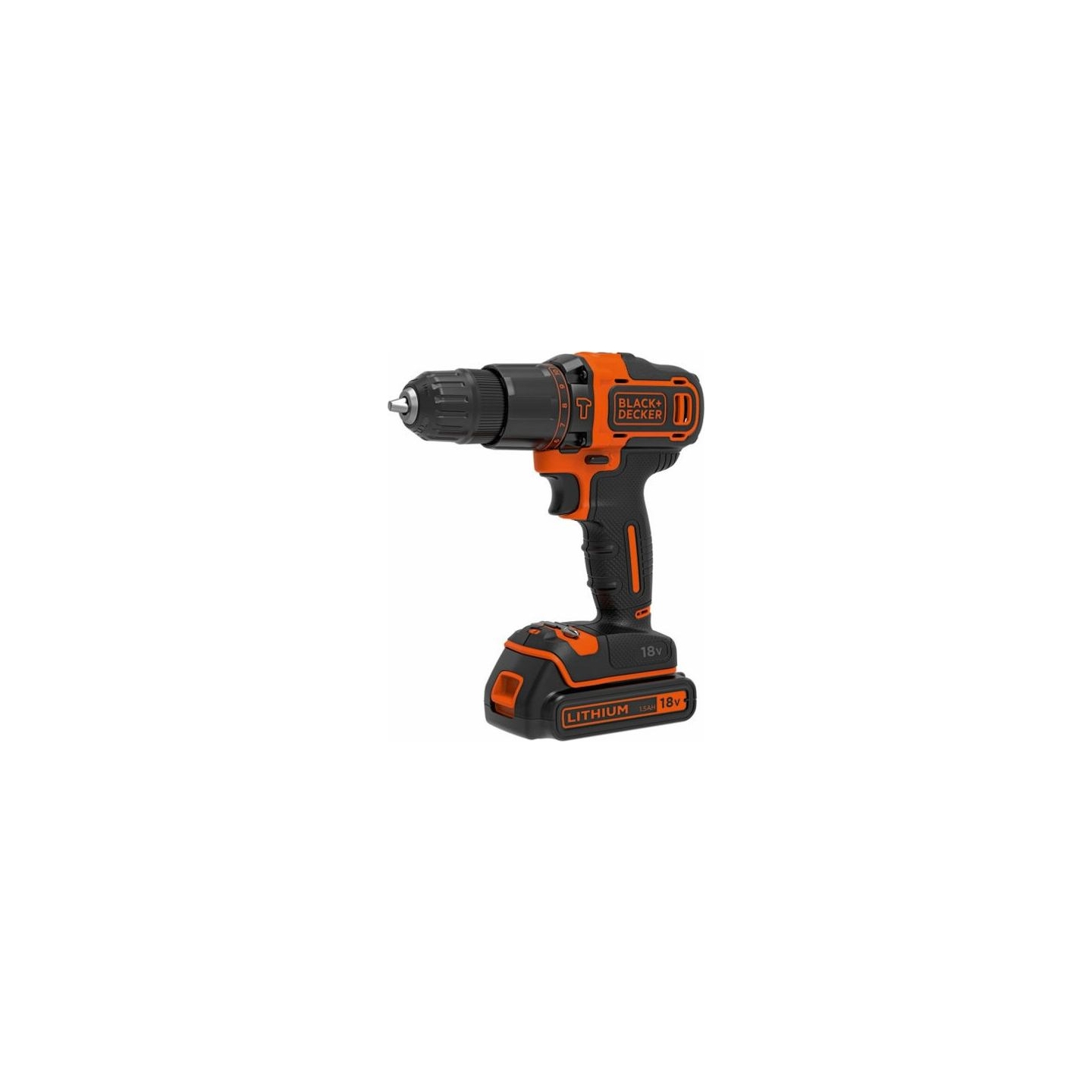 Black & Decker Cordless Drill/Driver | BDCHD18KB-QW | 18 V | 2x1.5 Ah | Li-Ion