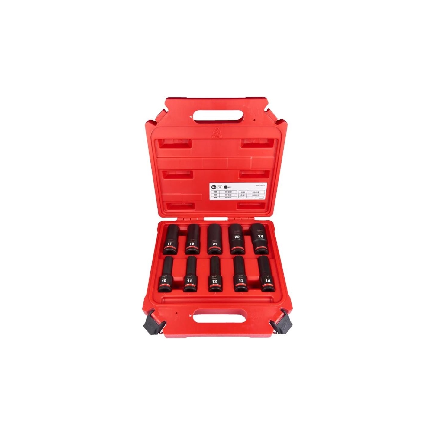 Milwaukee | 1/2" Impact socket set deep, 10 pcs | 4932480457