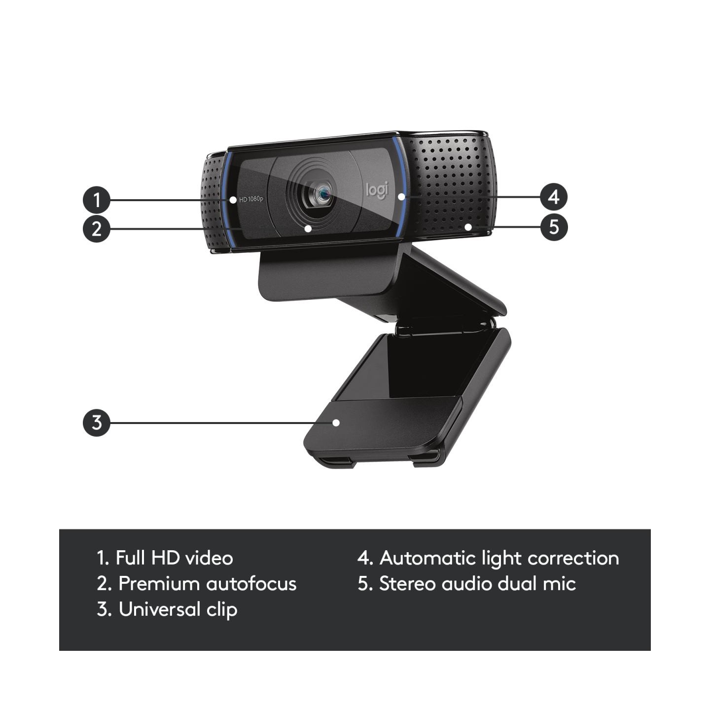 Logitech C920 Pro HD Webcam - USB