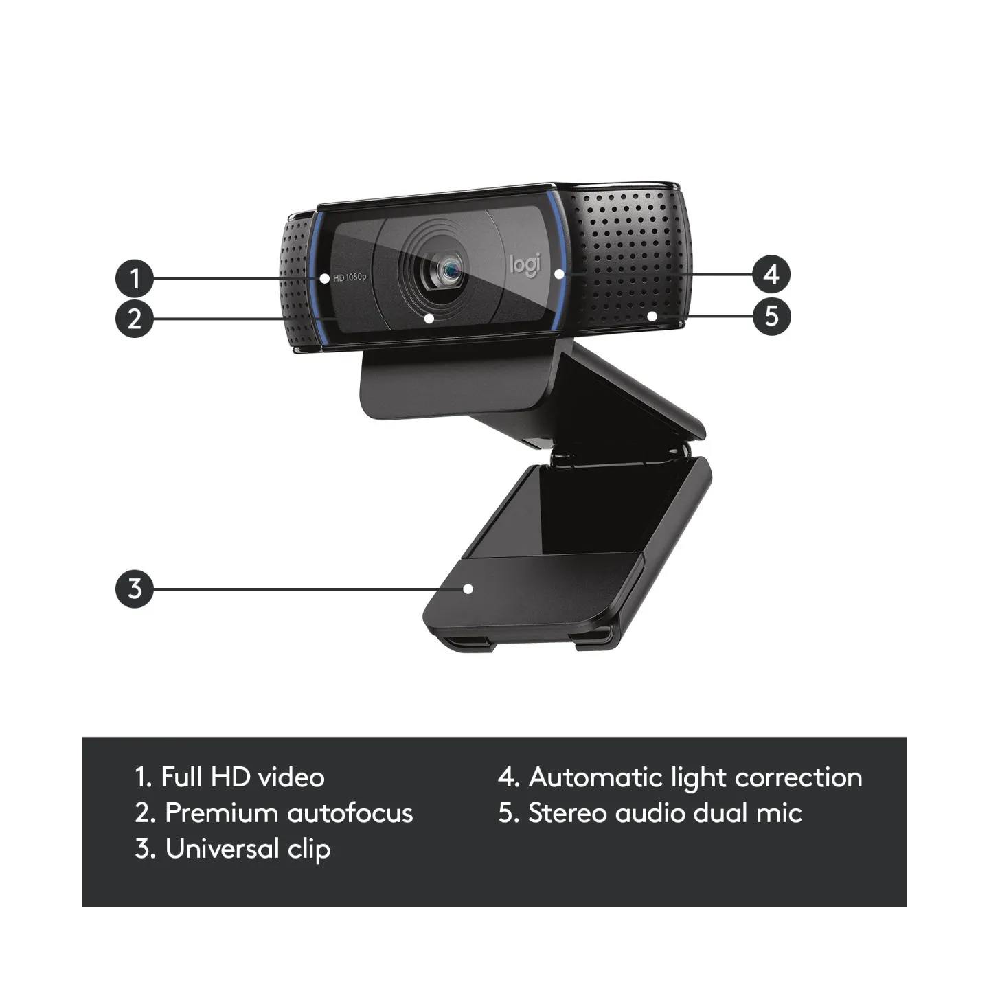 Logitech C920 Pro HD Webcam - USB