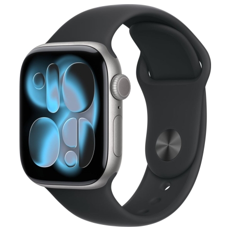 Apple Watch Series 11 GPS + Cellular 42mm Space Grey Aluminium Case with Black Sport Band - M/L | Apple