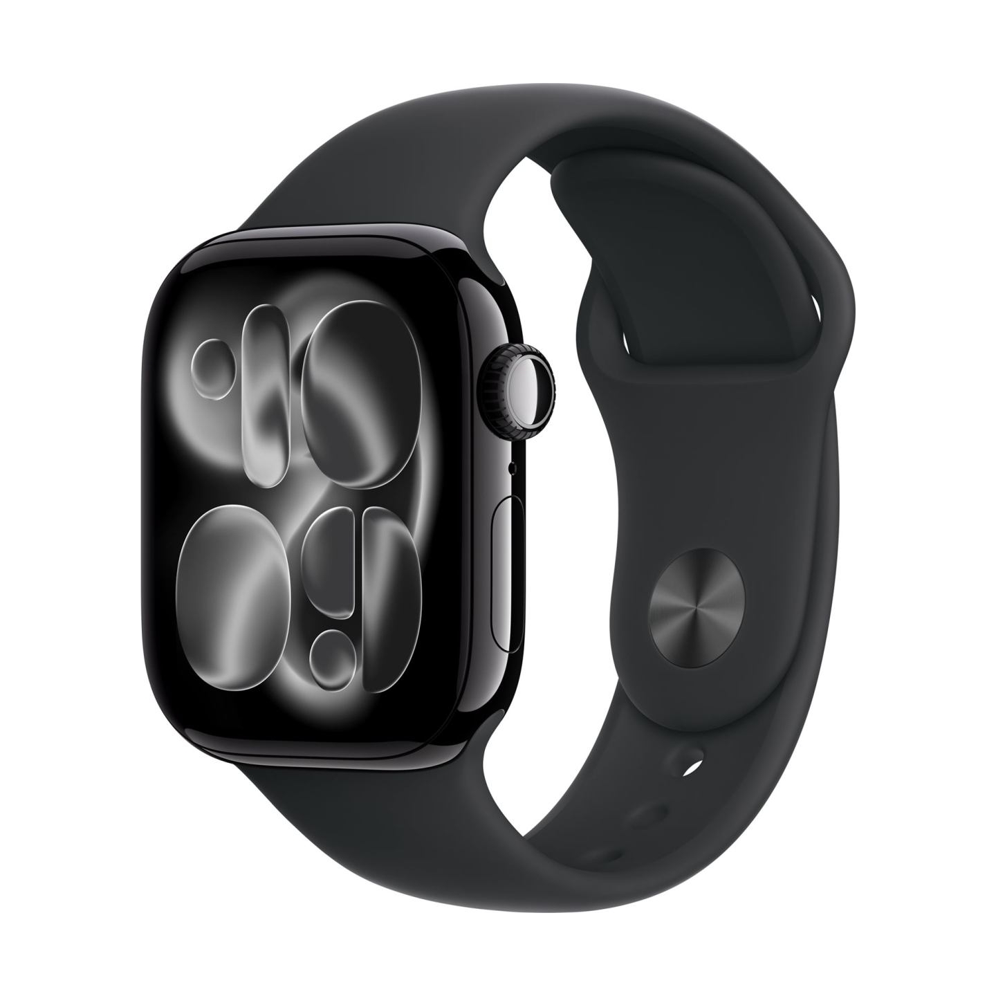 Apple Watch Series 11 GPS + Cellular 42mm Jet Black Aluminium Case with Black Sport Band - M/L | Apple