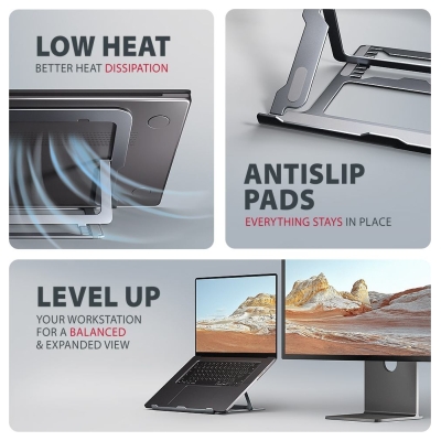 Axagon STND-LAG ALU stand for laptops 10-17 8 positio