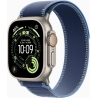 Apple Watch Ultra 3 GPS + Cellular 49mm Natural Titanium Case with Blue/Bright Blue Trail Loop - M/L | Apple