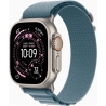 Apple Watch Ultra 3 GPS + Cellular 49mm Natural Titanium Case with Light Blue Alpine Loop - Medium | Apple