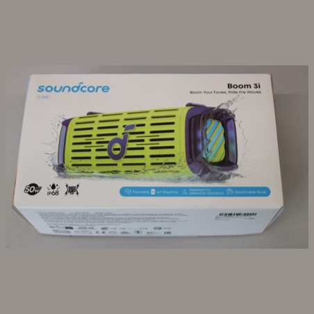Anker Soundcore Boom 3i Portable Bluetooth Speaker, Green | Anker Soundcore Speaker | Boom 3i | Warranty 24 month(s) | 50 W | Wa